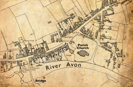 1st Edition OS Map of Bidford