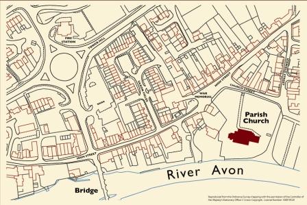 Map of Bidford on Avon