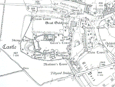 1st Edition OS Map of Kenilowrth Castle (c.1880)